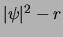 $\vert\psi\vert^2-r$