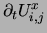 $\displaystyle \partial_t U^x_{i,j}$