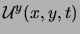 $\displaystyle {\cal{U}}^y (x,y,t)$